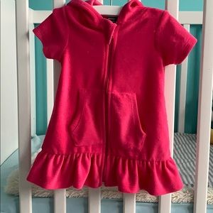 Bathing suit cover up with full zipper